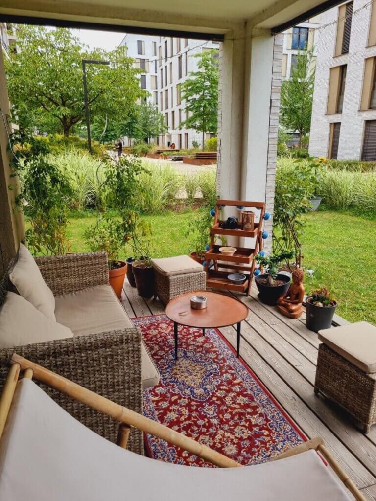 Berufstätigen-WG Offenbach am Main Frankfurt 2er-WG Erwachsenen Wohngemeinschaft Terrasse